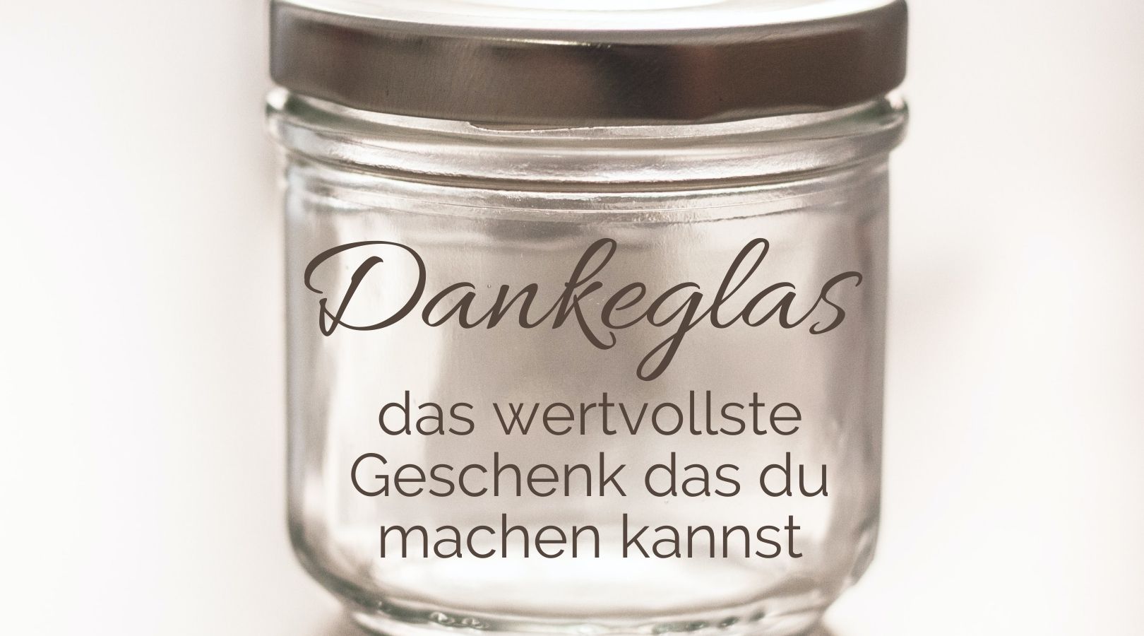 Glas Jar Danke